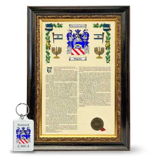 Wagoner Framed Armorial History and Keychain - Heirloom