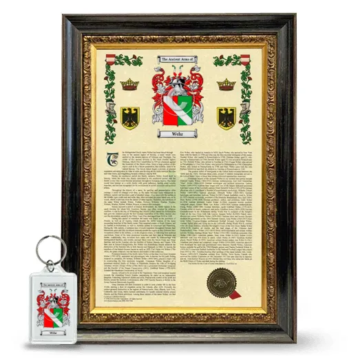 Wehr Framed Armorial History and Keychain - Heirloom