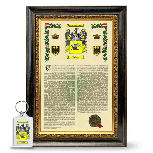 Weisser Framed Armorial History and Keychain - Heirloom