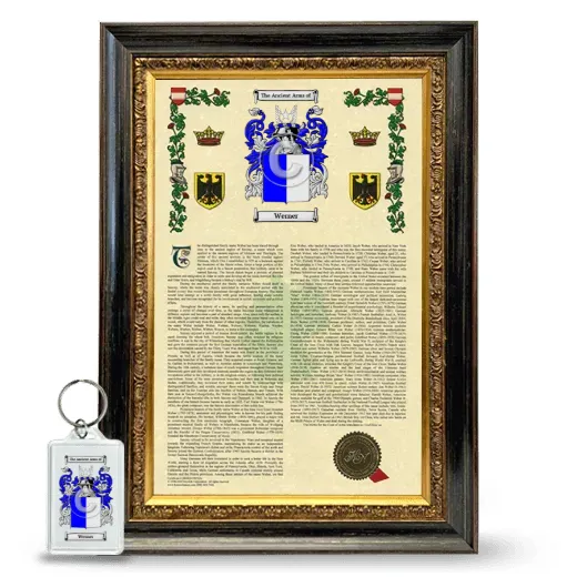 Werner Framed Armorial History and Keychain - Heirloom