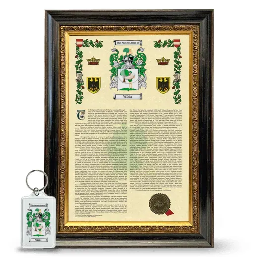 Wilder Framed Armorial History and Keychain - Heirloom