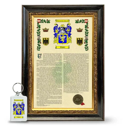 Winkel Framed Armorial History and Keychain - Heirloom