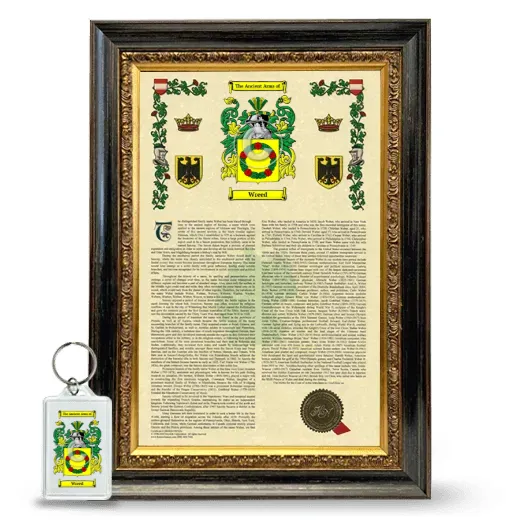 Wreed Framed Armorial History and Keychain - Heirloom