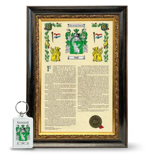 Wulf Framed Armorial History and Keychain - Heirloom