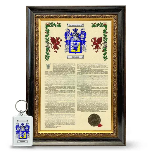 Yarwood Framed Armorial History and Keychain - Heirloom
