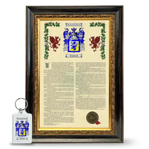 Yearwood Framed Armorial History and Keychain - Heirloom