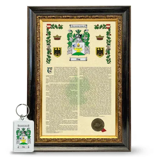 Zing Framed Armorial History and Keychain - Heirloom
