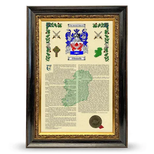 O'Donnelly Armorial History Framed - Heirloom