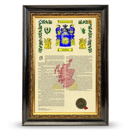 Abraham Armorial History Framed - Heirloom