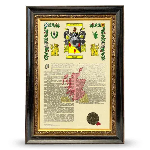 Addair Armorial History Framed - Heirloom