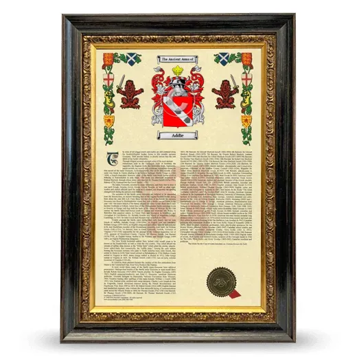 Addie Armorial History Framed - Heirloom