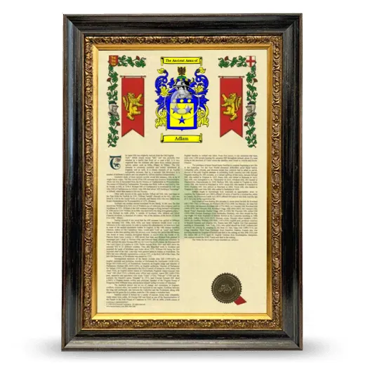 Adlam Armorial History Framed - Heirloom