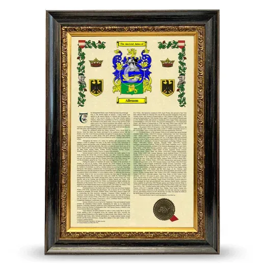 Allemon Armorial History Framed - Heirloom