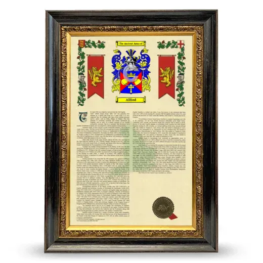 Allfred Armorial History Framed - Heirloom