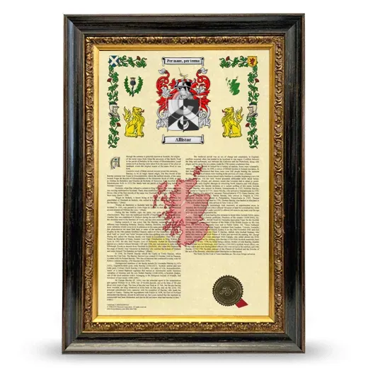 Allistar Armorial History Framed - Heirloom
