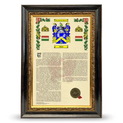 Almas Armorial History Framed - Heirloom