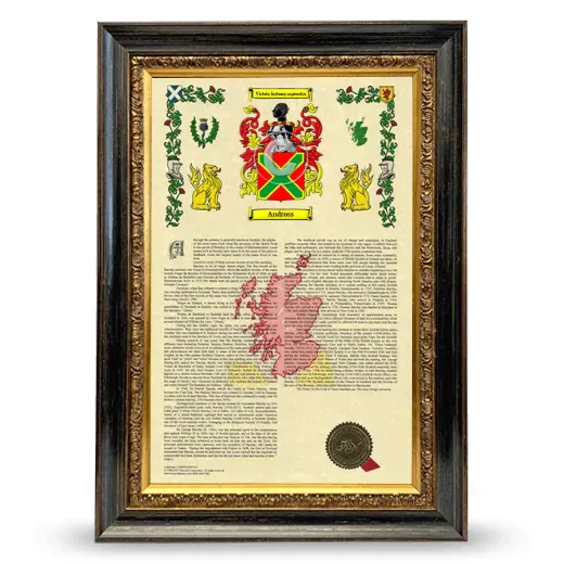 Andross Armorial History Framed - Heirloom