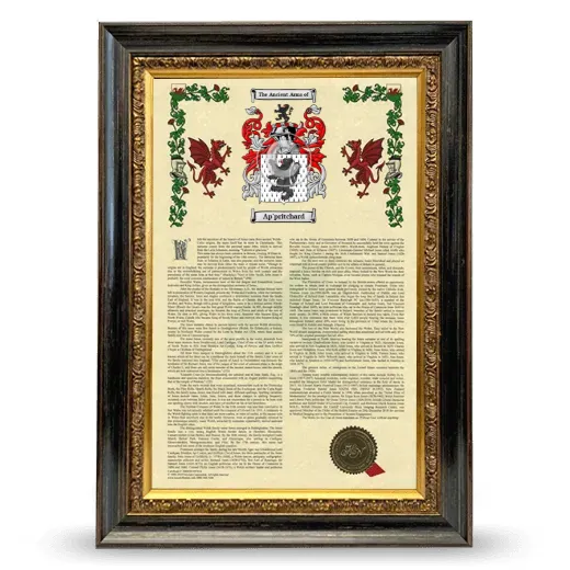 Ap'pritchard Armorial History Framed - Heirloom