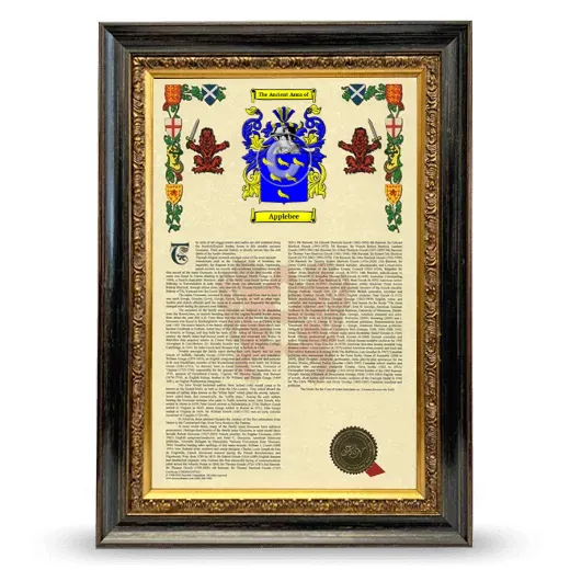 Applebee Armorial History Framed - Heirloom