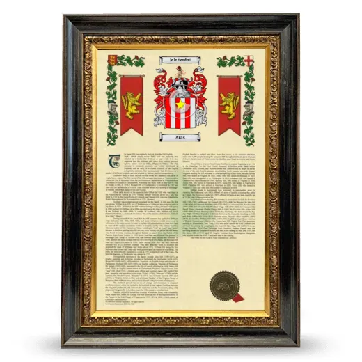Aras Armorial History Framed - Heirloom