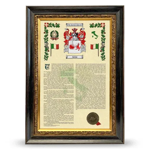 Arena Armorial History Framed - Heirloom