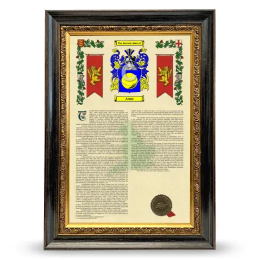 Arme Armorial History Framed - Heirloom