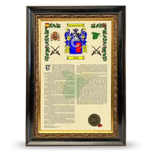 Arrelli Armorial History Framed - Heirloom