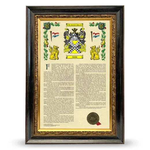 Arsen Armorial History Framed - Heirloom