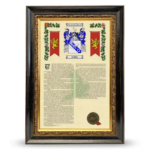 Atchley Armorial History Framed - Heirloom