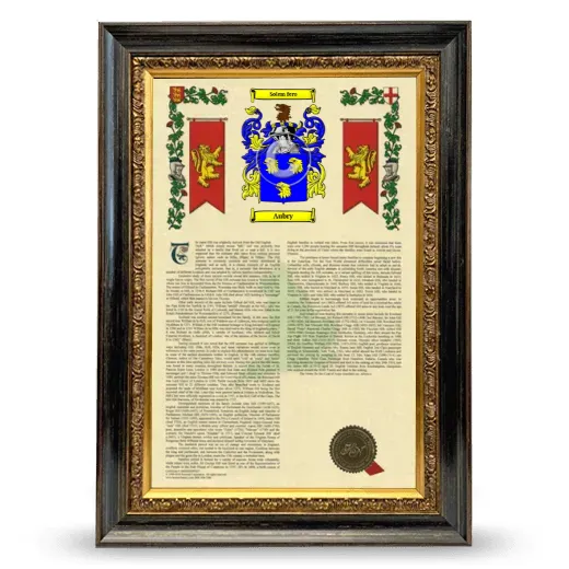 Aubry Armorial History Framed - Heirloom