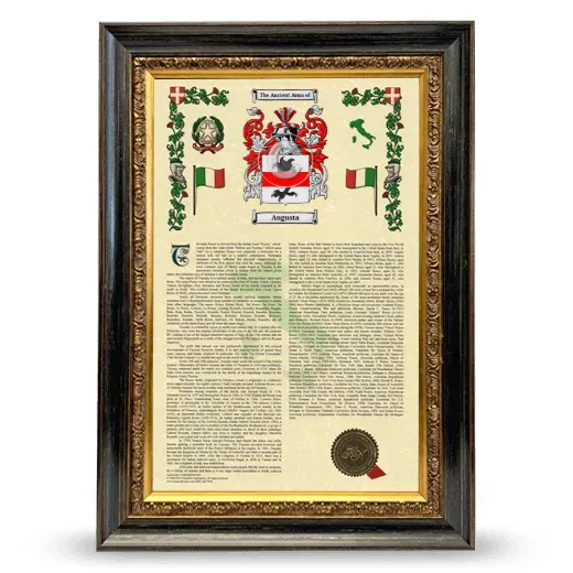 Augusta Armorial History Framed - Heirloom