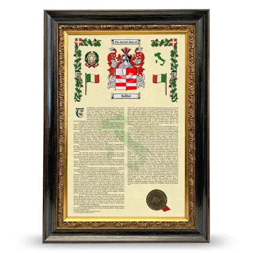 Ballini Armorial History Framed - Heirloom