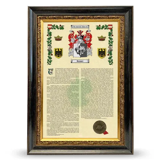 Banner Armorial History Framed - Heirloom