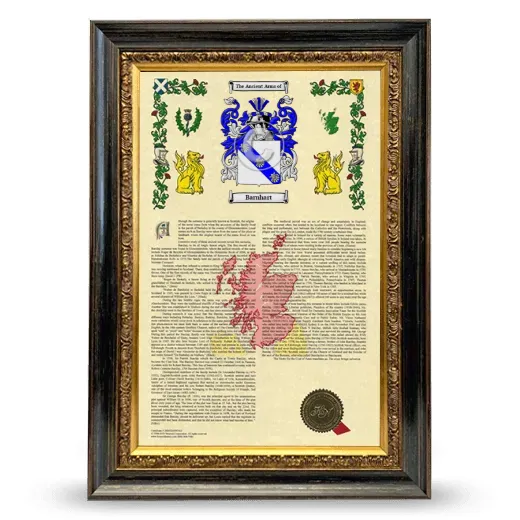 Barnhart Armorial History Framed - Heirloom