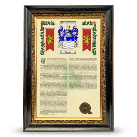 Barrale Armorial History Framed - Heirloom