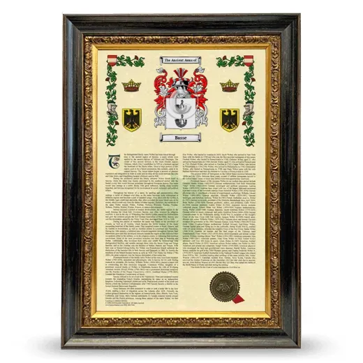 Basse Armorial History Framed - Heirloom