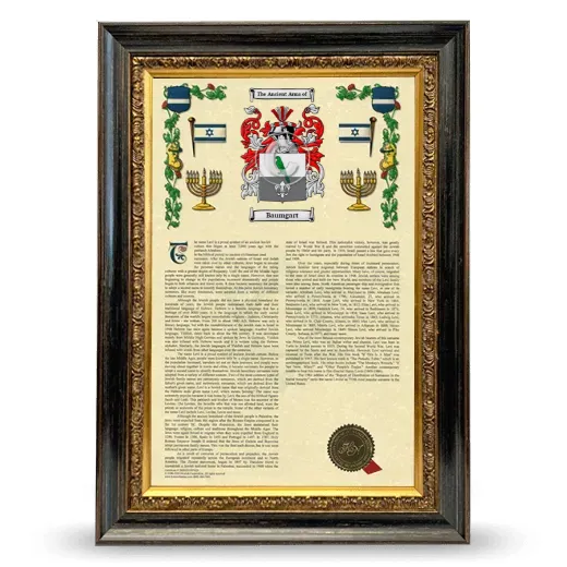 Baumgart Armorial History Framed - Heirloom