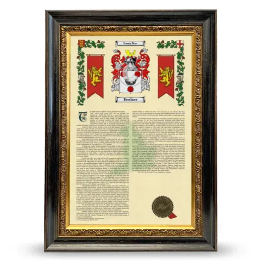 Bayshore Armorial History Framed - Heirloom