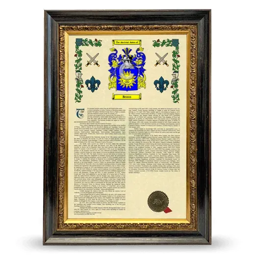 Beaus Armorial History Framed - Heirloom
