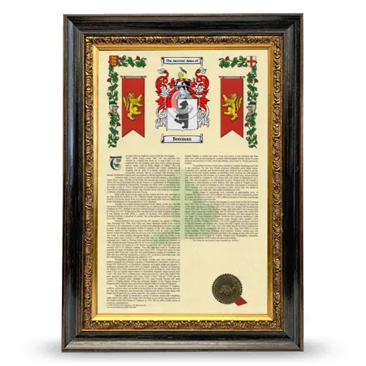 Beerman Armorial History Framed - Heirloom