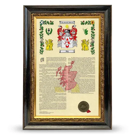 Beg Armorial History Framed - Heirloom