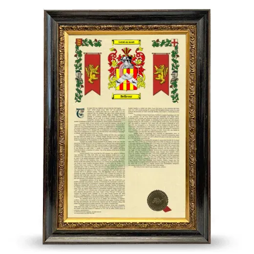 Bellesur Armorial History Framed - Heirloom
