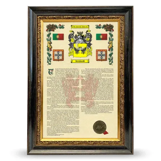 Bernhardt Armorial History Framed - Heirloom