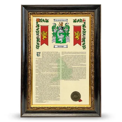 Beverage Armorial History Framed - Heirloom