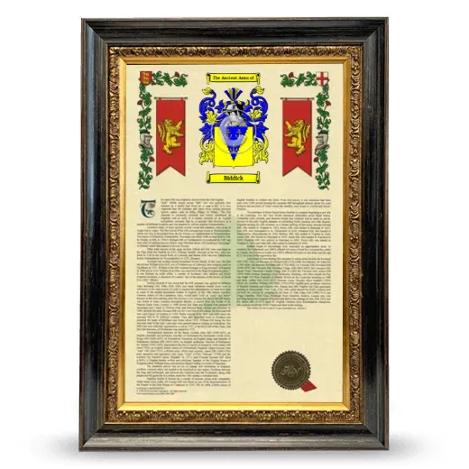 Biddick Armorial History Framed - Heirloom