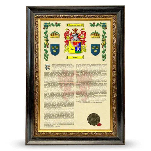 Bjorn Armorial History Framed - Heirloom