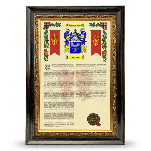 Bjornstad Armorial History Framed - Heirloom