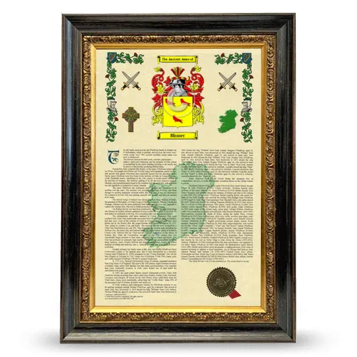 Blamer Armorial History Framed - Heirloom