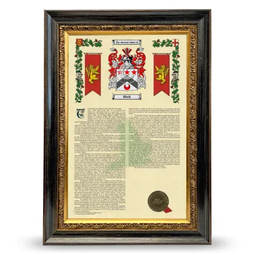 Bleck Armorial History Framed - Heirloom