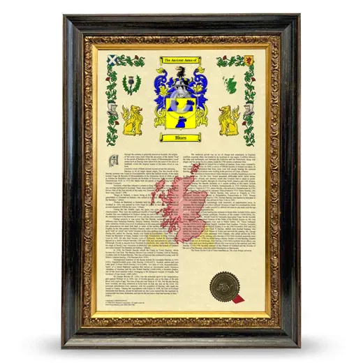 Blues Armorial History Framed - Heirloom